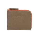 グレーベージュ/オレンジ | ミニ財布 レディース 牛革 | STYLE ON BAG