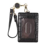 ブラック(クロコ押し) | パスケース リール付き 定期入れ | STYLE ON BAG