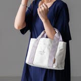 ナチュラル/ライトグレー | トートバッグ キャンバス 仕切り | STYLE ON BAG