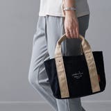 ブラック/ベージュ | トートバッグ キャンバス 仕切り | STYLE ON BAG