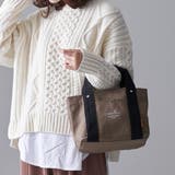 ライトブラウン/ブラック | トートバッグ キャンバス 仕切り | STYLE ON BAG