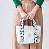 ナチュラル/WHダルメシアン | トートバッグ キャンバス 仕切り | STYLE ON BAG