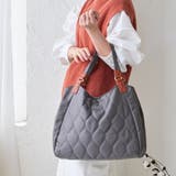 ダークグレー/キャメル | トートバッグ レディース キルティング | STYLE ON BAG