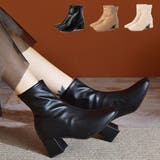 ショートブーツ ブーツ 太ヒール | STYLEBLOCK | 詳細画像1 