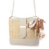 グレー | ショルダーバッグ かごバッグ スカーフ付き | STYLEBLOCK