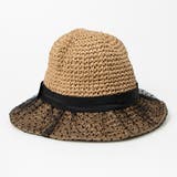 ハット 麦わら帽子 チュール ツバ広 帽子 レディース ベージュ コーヒー | STYLEBLOCK | 詳細画像4