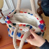 トートバッグ バッグ ランチバッグ カラフル 布 鞄 レディース ベージュ | STYLEBLOCK | 詳細画像8 