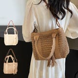 ショルダーバッグ トートバッグ ストロー | STYLEBLOCK | 詳細画像1