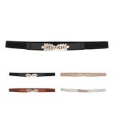 ベルト レザー調 リーフ レディース ブラック キャメル カーキ ホワイト | STYLEBLOCK | 詳細画像1 