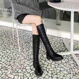 ロングブーツ レースアップブーツ ローヒール | STYLEBLOCK | 詳細画像7