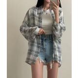 チェック柄ルーズシアーシャツ | STYLEBLOCK | 詳細画像5