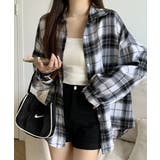 ブラック系その他 | オーバーサイズチェック長袖シャツ | STYLEBLOCK