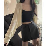 ベージュ | 透かし編みショートボレロカーディガン | STYLEBLOCK