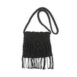 ブラック | ショルダーバッグ ポシェット マクラメ編み | STYLEBLOCK