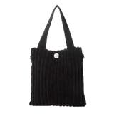 ブラック | ショルダーバッグ トートバッグ コーデュロイ | STYLEBLOCK