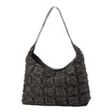 ブラック | トートバッグ ショルダーバッグ チェック柄 | STYLEBLOCK