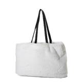 ホワイト | トートバッグ 大きめ ファー | STYLEBLOCK