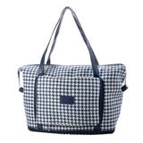 ブルー | トートバッグ ポーチ付き 千鳥格子 | STYLEBLOCK