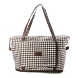 ブラウン | トートバッグ ポーチ付き 千鳥格子 | STYLEBLOCK