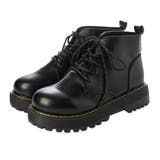 ブラック | ショートブーツ レースアップブーツ 裏起毛 | STYLEBLOCK