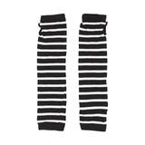 ブラック×ホワイト | アームウォーマー アームカバー 指穴 | STYLEBLOCK