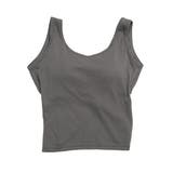 ダークグレー | タンクトップ インナー カップ付き | STYLEBLOCK