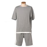 1ライン杢グレー | Tシャツ ショートパンツ セットアップ | Style Block MEN