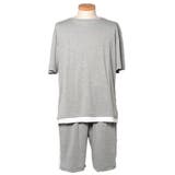 2ライン杢グレー | Tシャツ ショートパンツ セットアップ | Style Block MEN