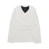 ホワイト | Tシャツ ロンT カットソー | Style Block MEN