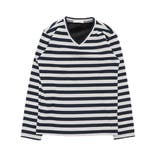 ネイビー×ホワイト | ロンT トレーナー 裏起毛 | Style Block MEN