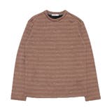 MIXブラウン×ブラック | ロンT ニットTシャツ 裏起毛 | Style Block MEN