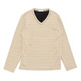 MIXベージュ×ブラック | ロンT ニット 長袖 | Style Block MEN