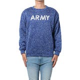 ARMY杢ブルー | トレーナー ニットフリース ロゴ | Style Block MEN