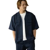 ネイビー | シャツ 半袖 5分袖 | Style Block MEN