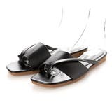 ブラック | フラットサンダル ぺたんこ ストラップ | STYLEBLOCK