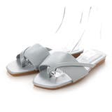 ブルー | フラットサンダル ぺたんこ ストラップ | STYLEBLOCK