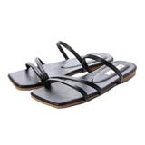 ブラック | フラットサンダル ストラップサンダル ローヒール | STYLEBLOCK