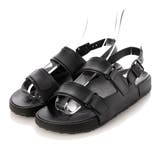 ブラック | サンダル コンフォートサンダル ダブルベルト | STYLEBLOCK