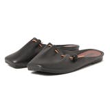 ブラック | ミュール フラットサンダル ぺたんこ | STYLEBLOCK