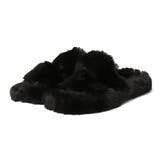 ブラック | ファーサンダル スリッパサンダル フラット | STYLEBLOCK