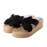 ブラック | サンダル ウェッジソール リボン | STYLEBLOCK