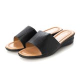 ブラック | サンダル ウェッジサンダール PUレザー | STYLEBLOCK