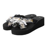 グレー | ウェッジソールサンダル ビーチサンダル リボン | STYLEBLOCK