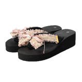 ピンク | ウェッジソールサンダル ビーチサンダル リボン | STYLEBLOCK