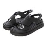 ブラック | サンダル 厚底サンダル 合皮 | STYLEBLOCK