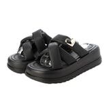 ブラック | サンダル 厚底サンダル クロスベルト | STYLEBLOCK