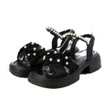 ブラック | サンダル ストラップ パール | STYLEBLOCK