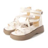 オフホワイト | サンダル レースアップ 厚底 | STYLEBLOCK