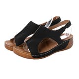 ブラック | サンダル ウェッジソールサンダル バックストラップ | STYLEBLOCK