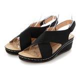 ブラック | サンダル ウェッジソールサンダル クロスベルト | STYLEBLOCK